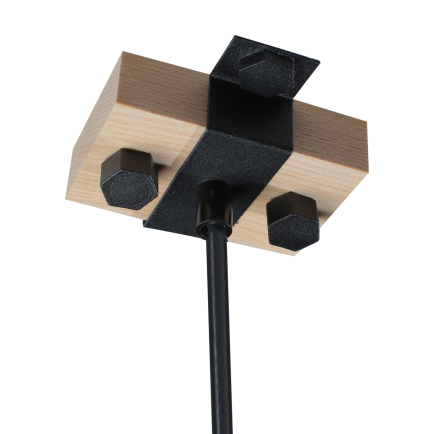 Chandelier on a string 1xE27/40W/230V beech/black