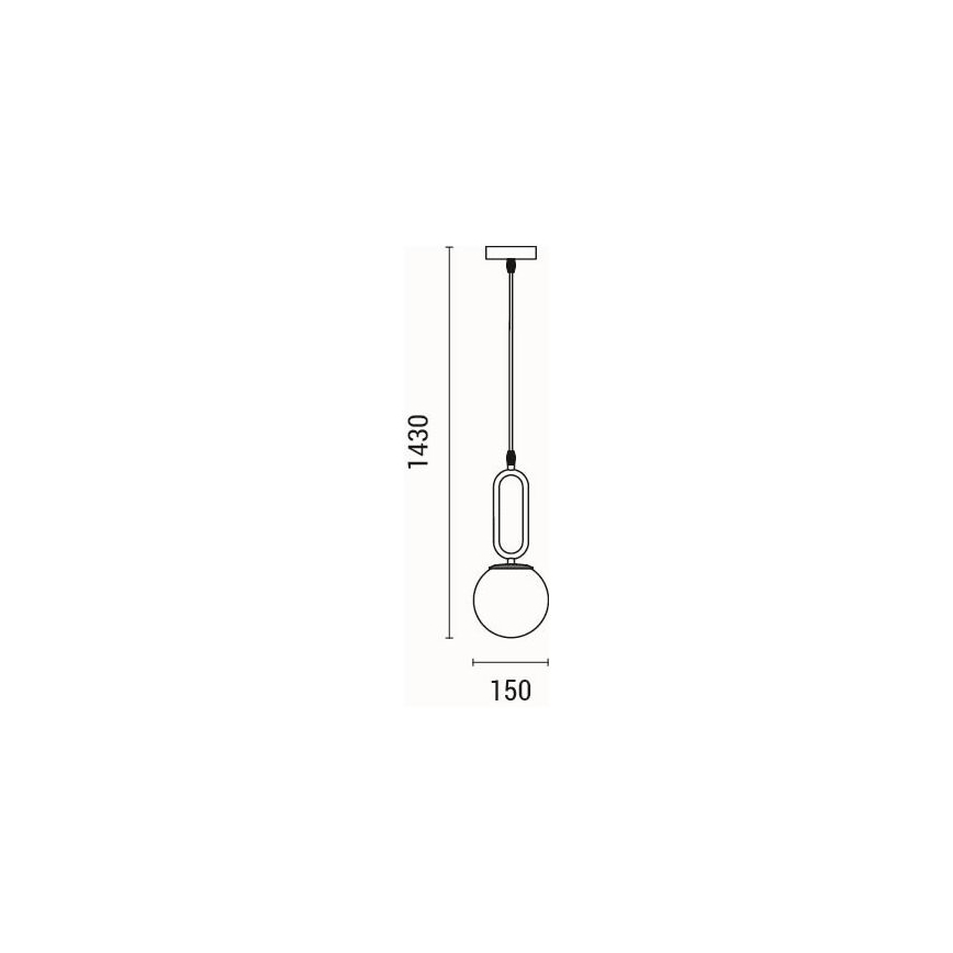 Chandelier on a string 1xE27/40W/230V brass