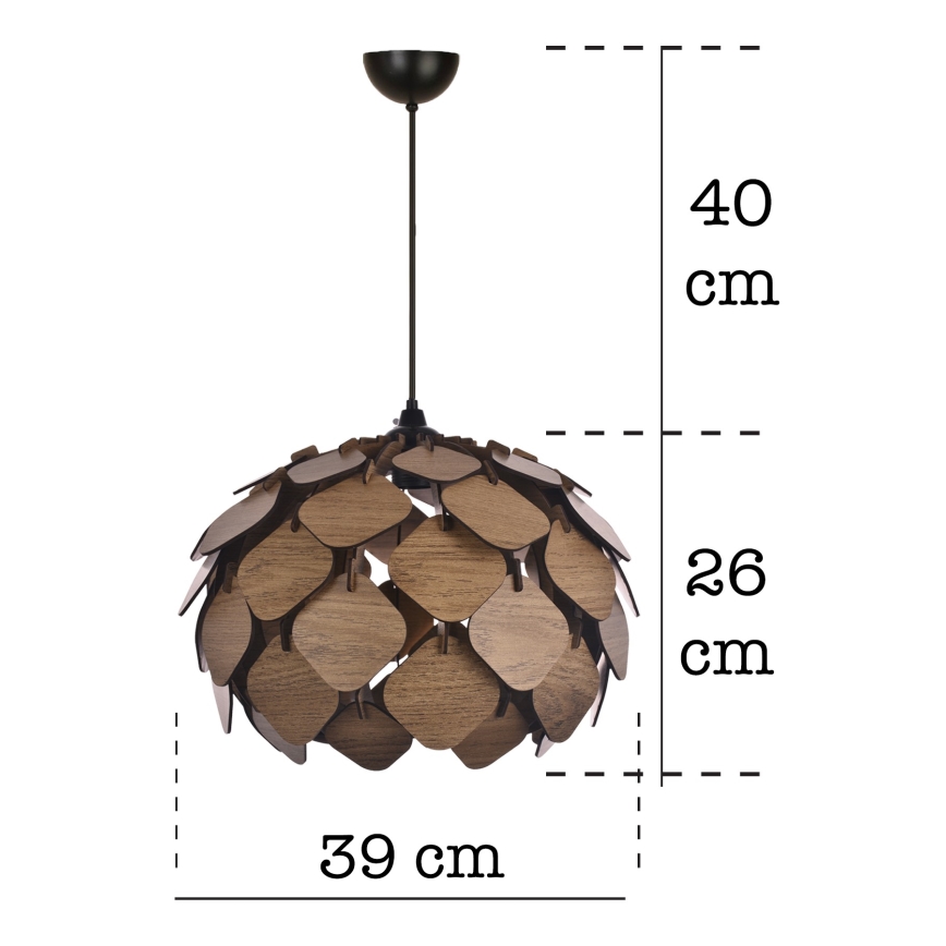 Chandelier on a string 1xE27/40W/230V brown