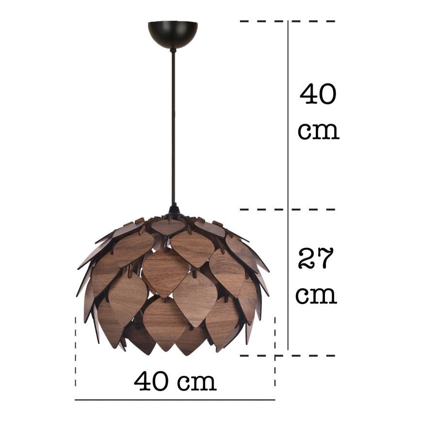 Chandelier on a string 1xE27/40W/230V brown