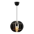 Chandelier on a string 1xE27/60W/230V black d. 20 cm