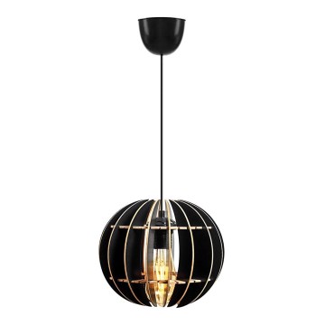 Chandelier on a string 1xE27/60W/230V black d. 20 cm