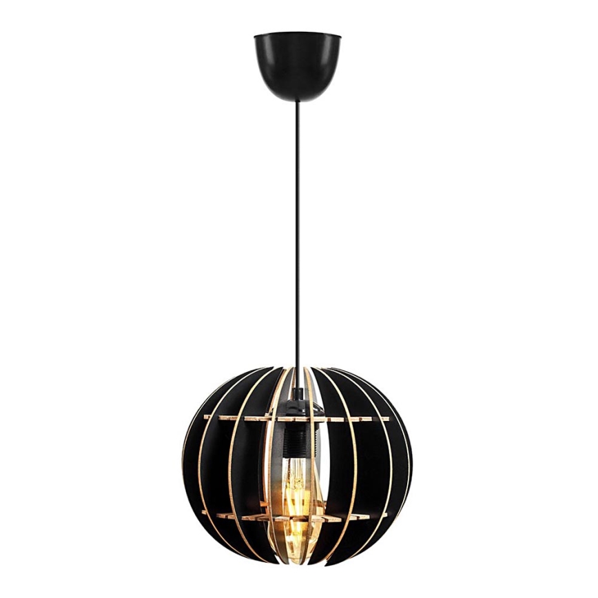 Chandelier on a string 1xE27/60W/230V black d. 20 cm