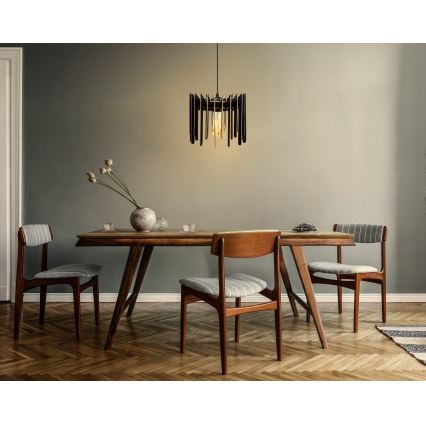 Chandelier on a string 1xE27/60W/230V black d. 23 cm