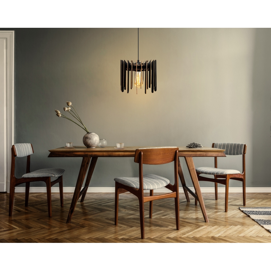 Chandelier on a string 1xE27/60W/230V black d. 23 cm