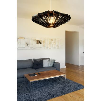 Chandelier on a string 1xE27/60W/230V black d. 47 cm
