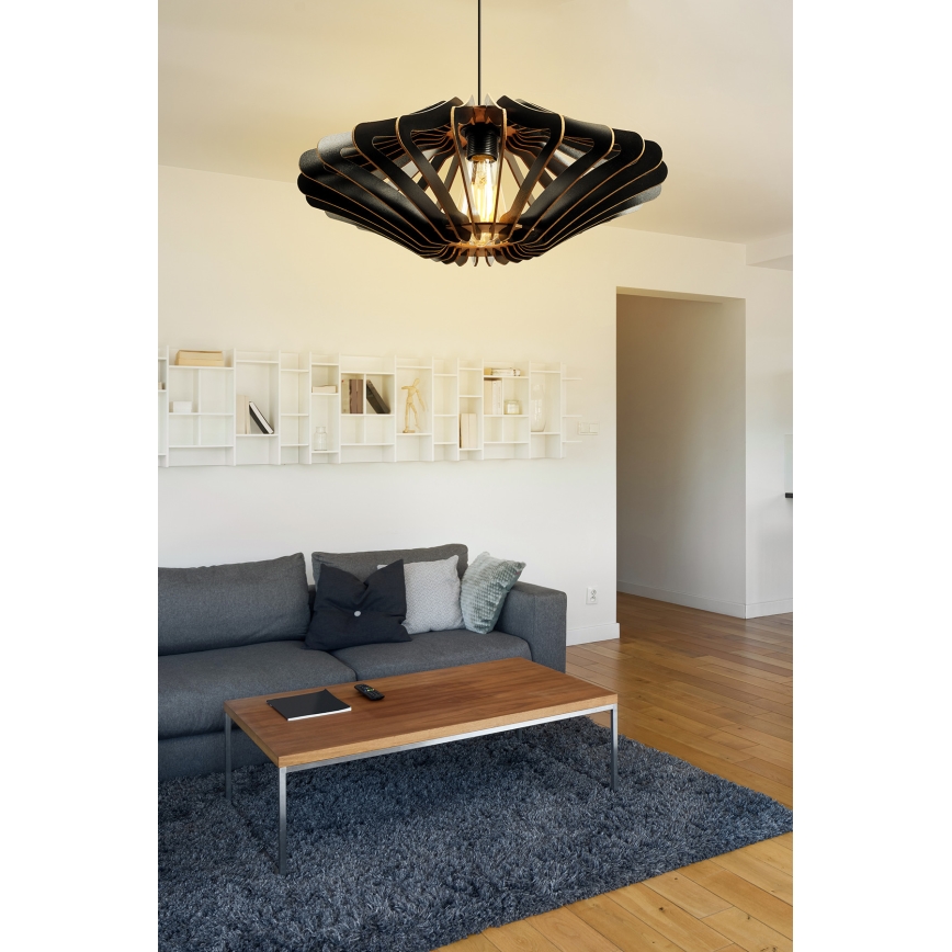 Chandelier on a string 1xE27/60W/230V black d. 47 cm