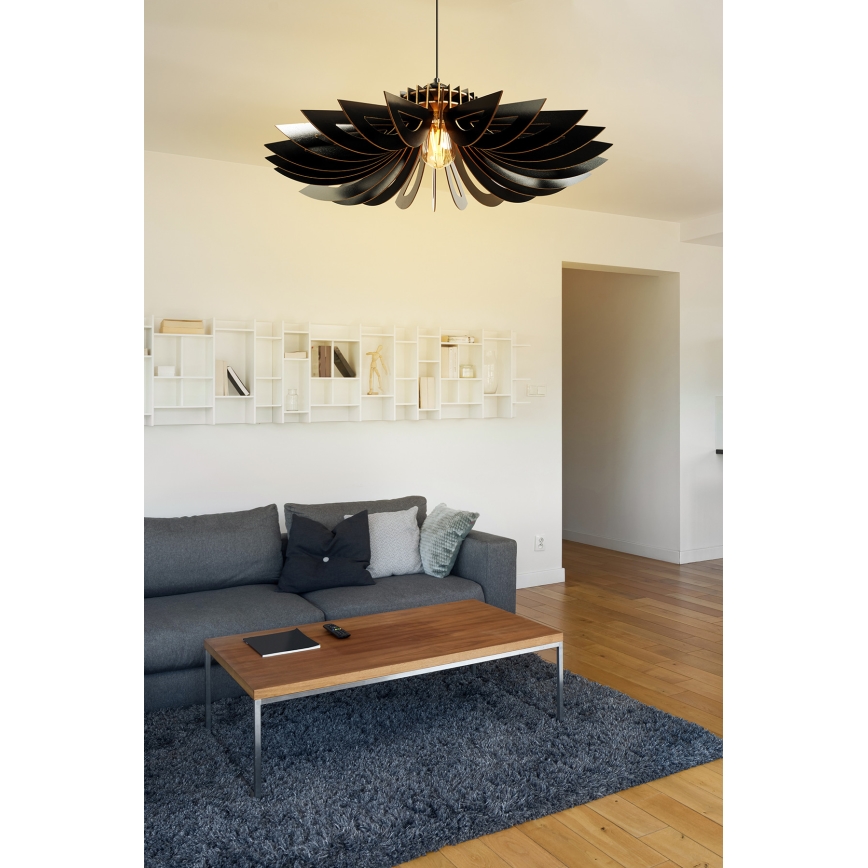 Chandelier on a string 1xE27/60W/230V black d. 52 cm
