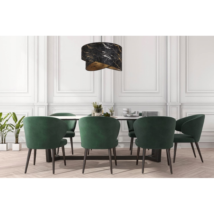 Chandelier on a string 1xE27/60W/230V black/gold