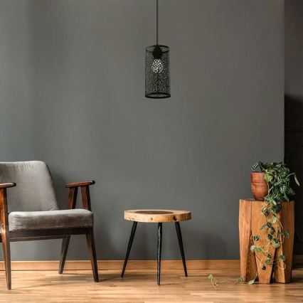 Chandelier on a string 1xE27/60W/230V black