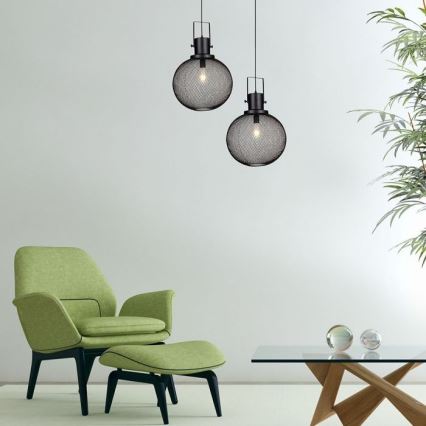 Chandelier on a string 1xE27/60W/230V black