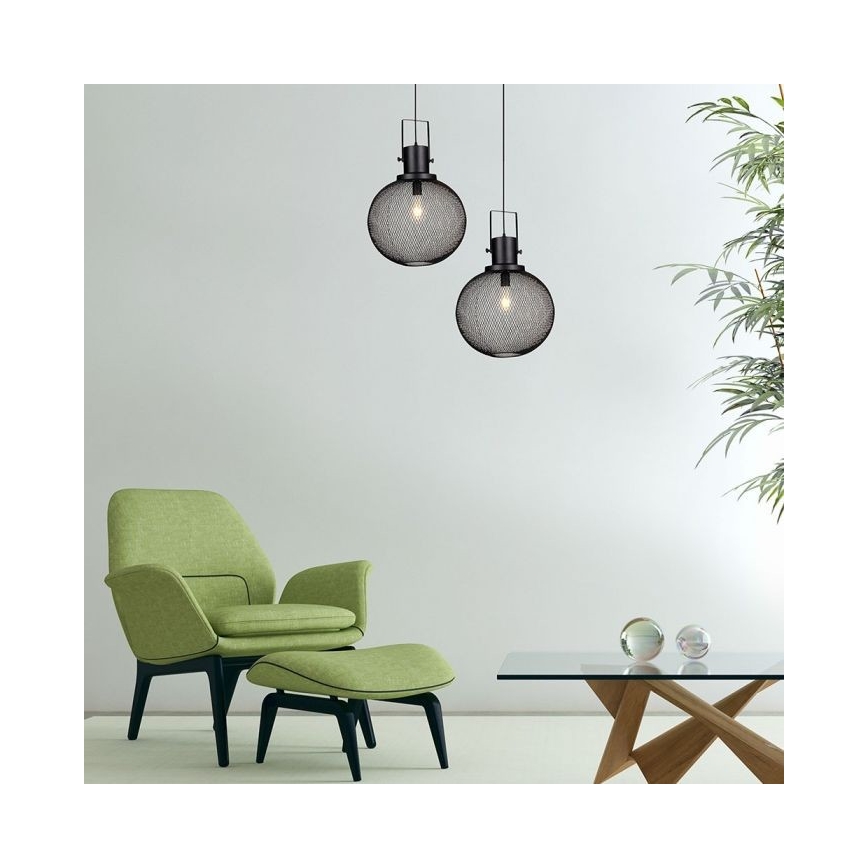 Chandelier on a string 1xE27/60W/230V black