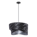 Chandelier on a string 1xE27/60W/230V black/silver