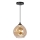 Chandelier on a string 1xE27/60W/230V black/smoky