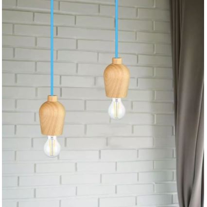 Chandelier on a string 1xE27/60W/230V blue