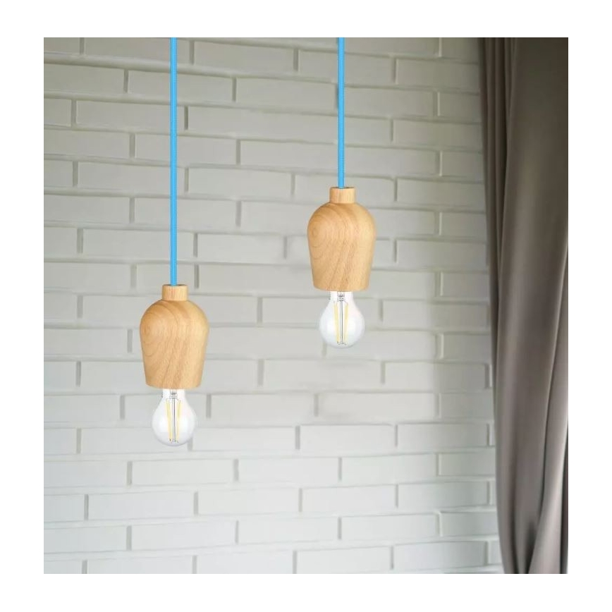 Chandelier on a string 1xE27/60W/230V blue