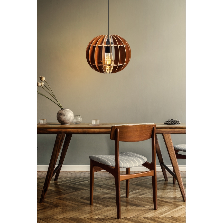 Chandelier on a string 1xE27/60W/230V brown d. 20 cm