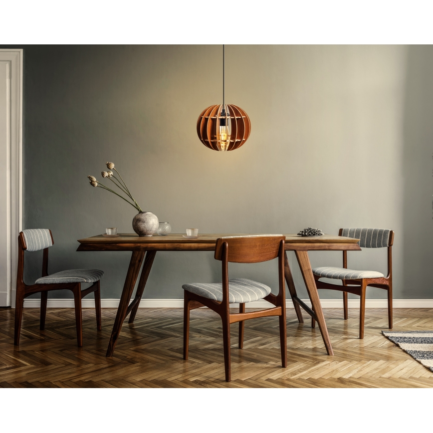 Chandelier on a string 1xE27/60W/230V brown d. 20 cm