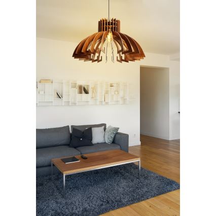 Chandelier on a string 1xE27/60W/230V brown d. 39 cm