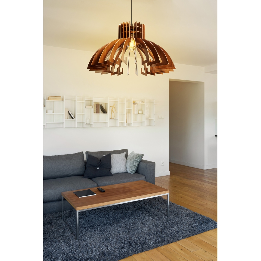 Chandelier on a string 1xE27/60W/230V brown d. 39 cm