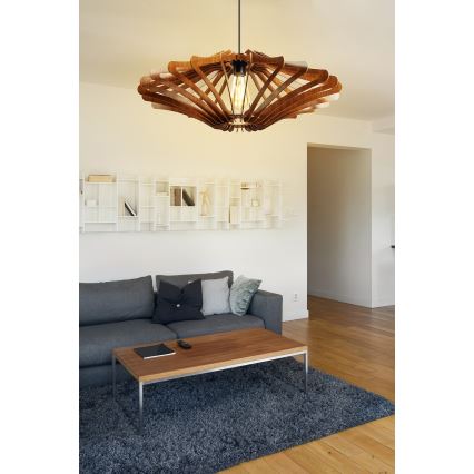 Chandelier on a string 1xE27/60W/230V brown d. 47 cm