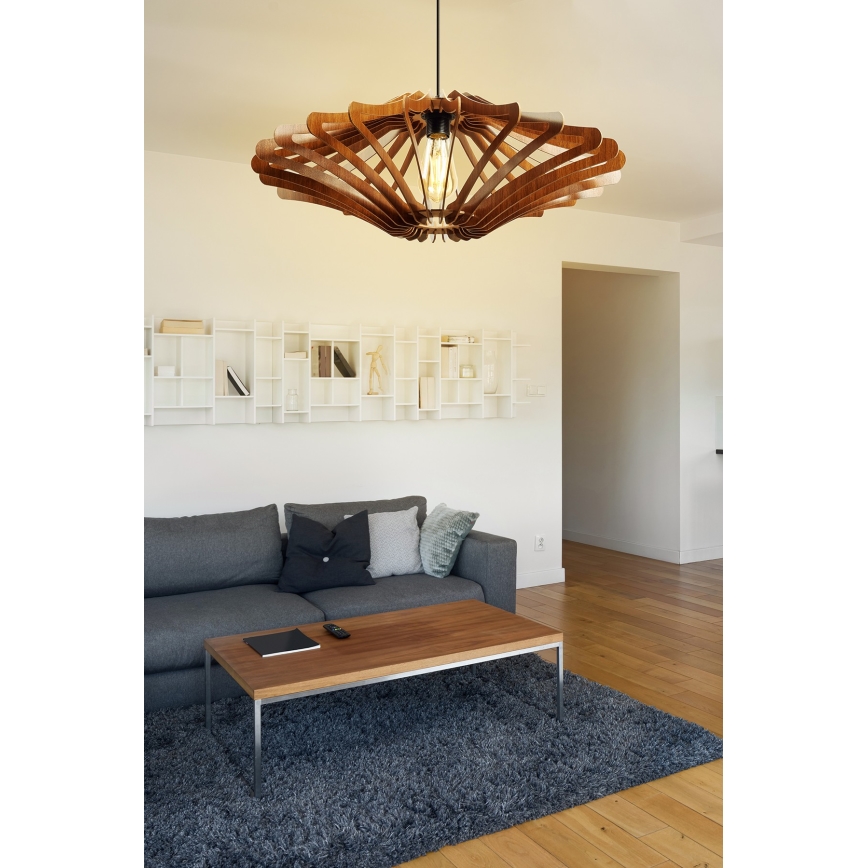 Chandelier on a string 1xE27/60W/230V brown d. 47 cm