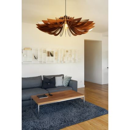 Chandelier on a string 1xE27/60W/230V brown d. 52 cm