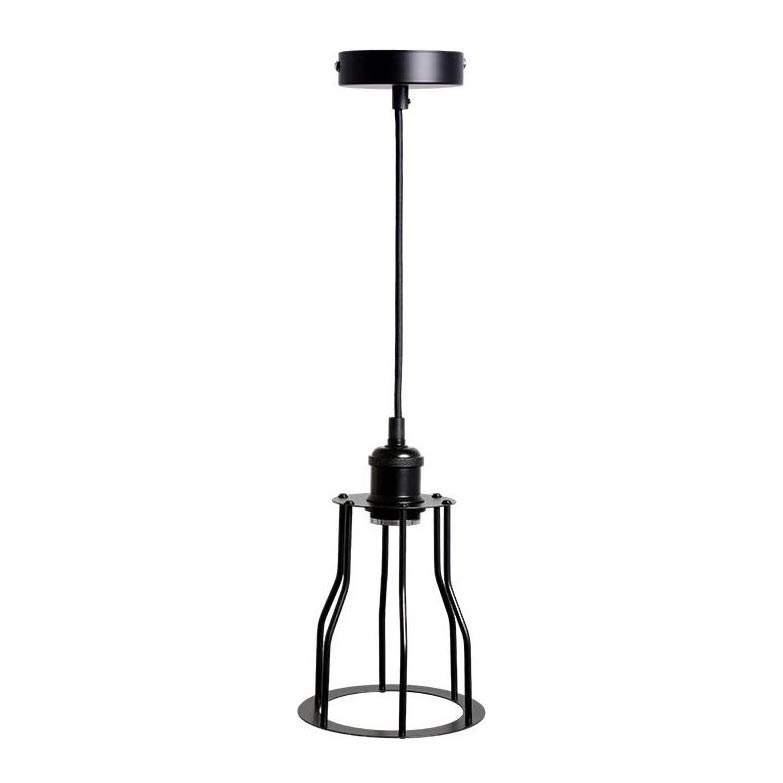 Chandelier on a string 1xE27/60W/230V d. 15 cm black