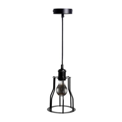Chandelier on a string 1xE27/60W/230V d. 15 cm black