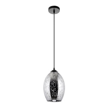 Chandelier on a string 1xE27/60W/230V d. 16 cm black