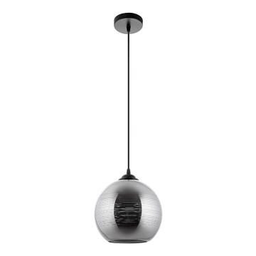 Chandelier on a string 1xE27/60W/230V d. 20 cm black