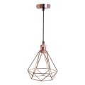 Chandelier on a string 1xE27/60W/230V d. 22 cm copper