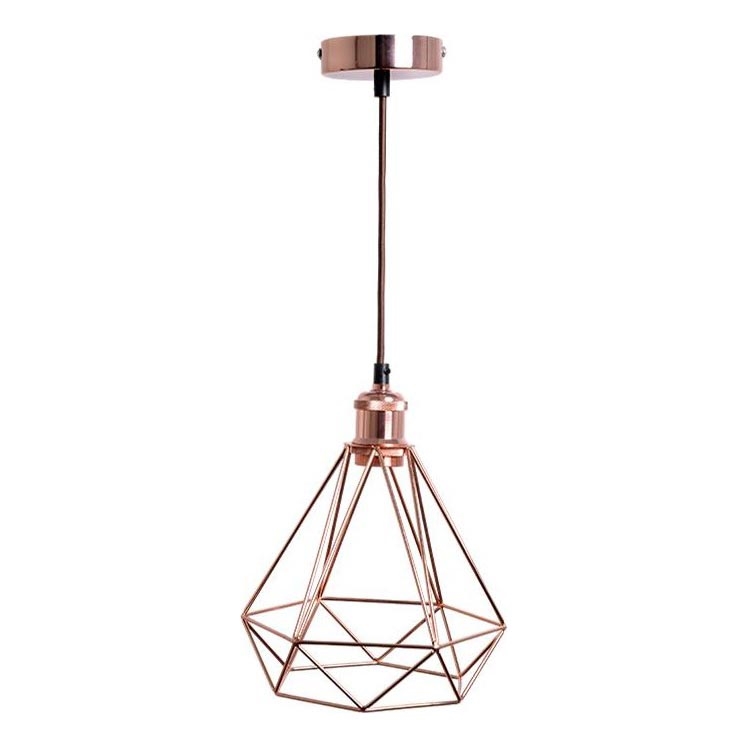 Chandelier on a string 1xE27/60W/230V d. 22 cm copper