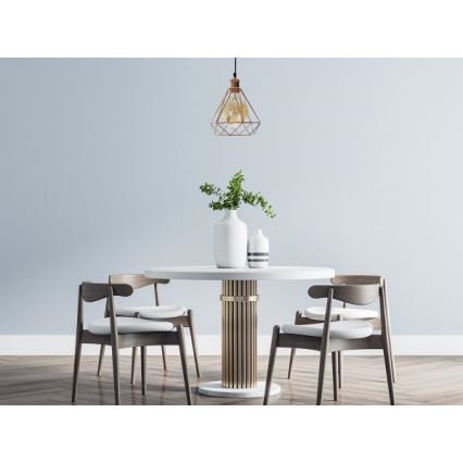 Chandelier on a string 1xE27/60W/230V d. 22 cm copper