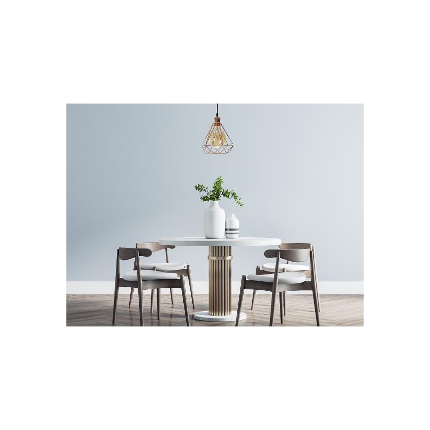 Chandelier on a string 1xE27/60W/230V d. 22 cm copper