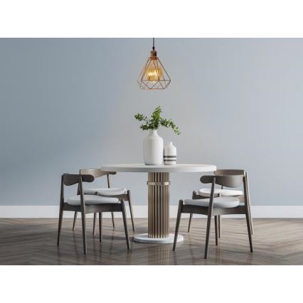 Chandelier on a string 1xE27/60W/230V d. 22 cm copper