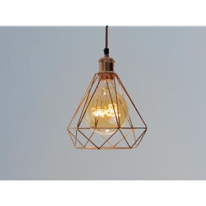 Chandelier on a string 1xE27/60W/230V d. 22 cm copper