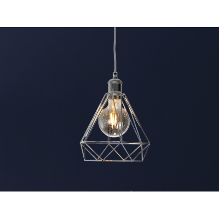 Chandelier on a string 1xE27/60W/230V d. 22 cm shiny chrome