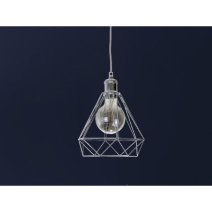 Chandelier on a string 1xE27/60W/230V d. 22 cm shiny chrome