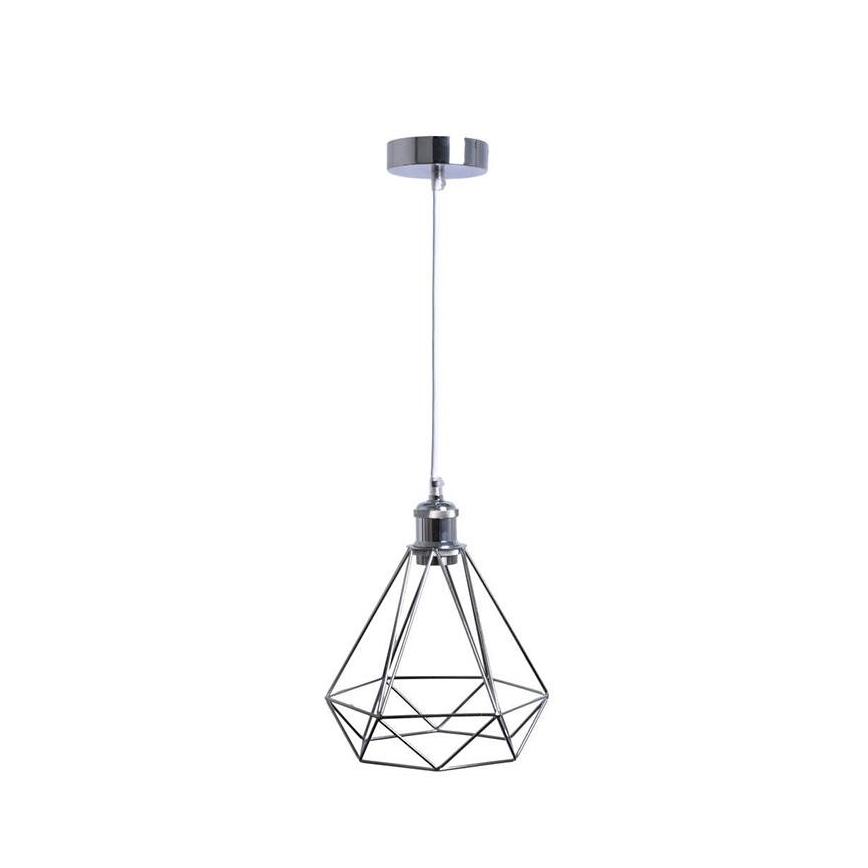 Chandelier on a string 1xE27/60W/230V d. 22 cm shiny chrome