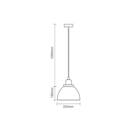Chandelier on a string 1xE27/60W/230V d. 30 cm