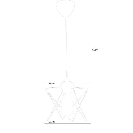 Chandelier on a string 1xE27/60W/230V