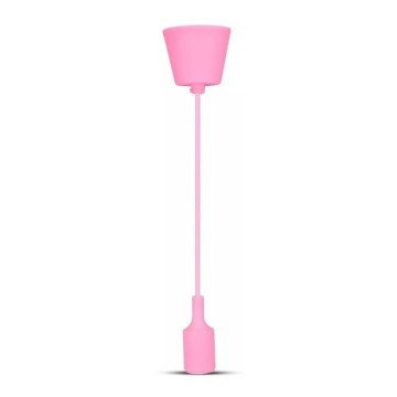 Chandelier on a string 1xE27/60W/230V pink