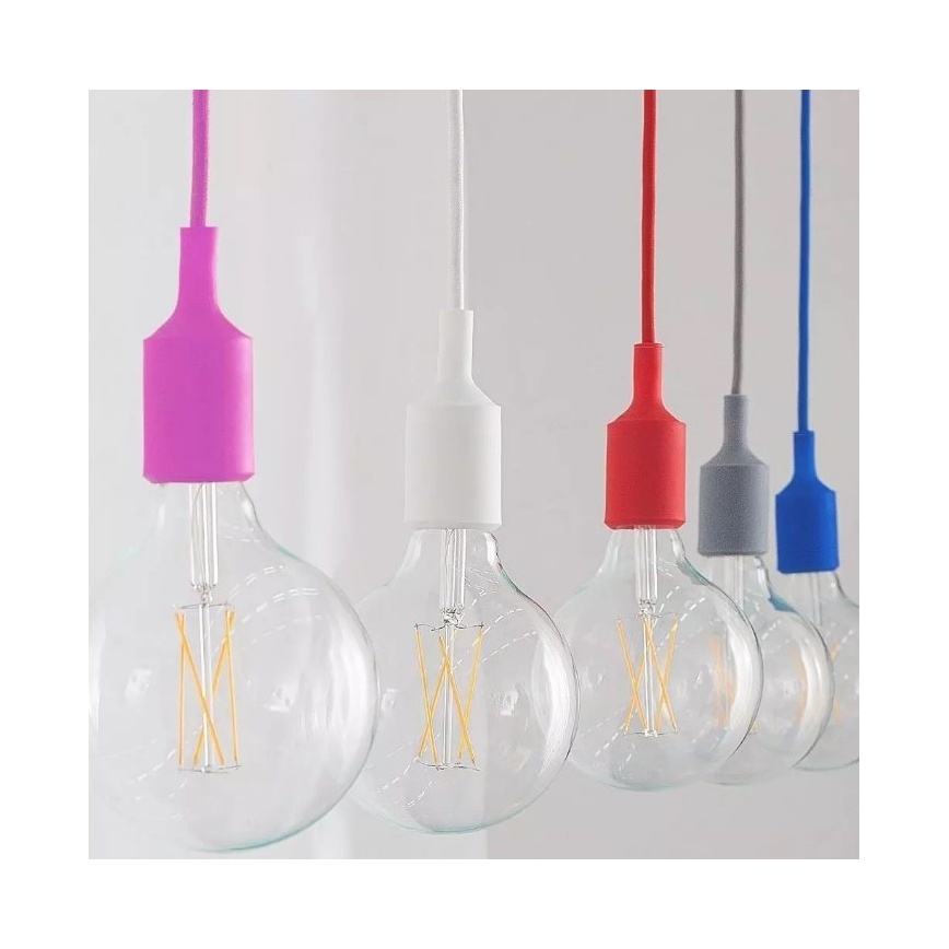 Chandelier on a string 1xE27/60W/230V pink