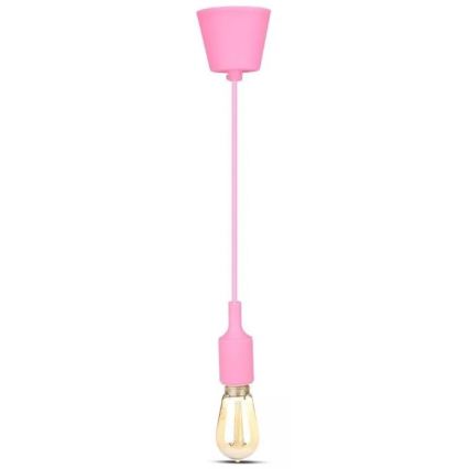 Chandelier on a string 1xE27/60W/230V pink