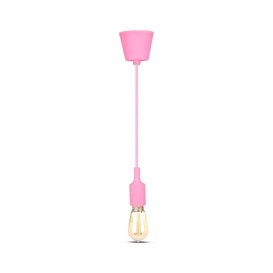 Chandelier on a string 1xE27/60W/230V pink
