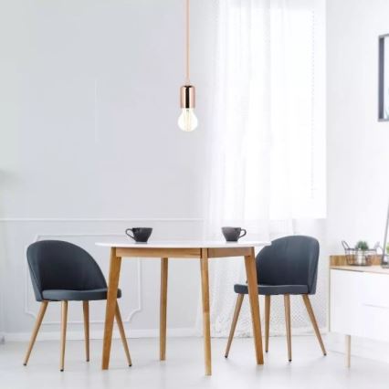 Chandelier on a string 1xE27/60W/230V rosegold