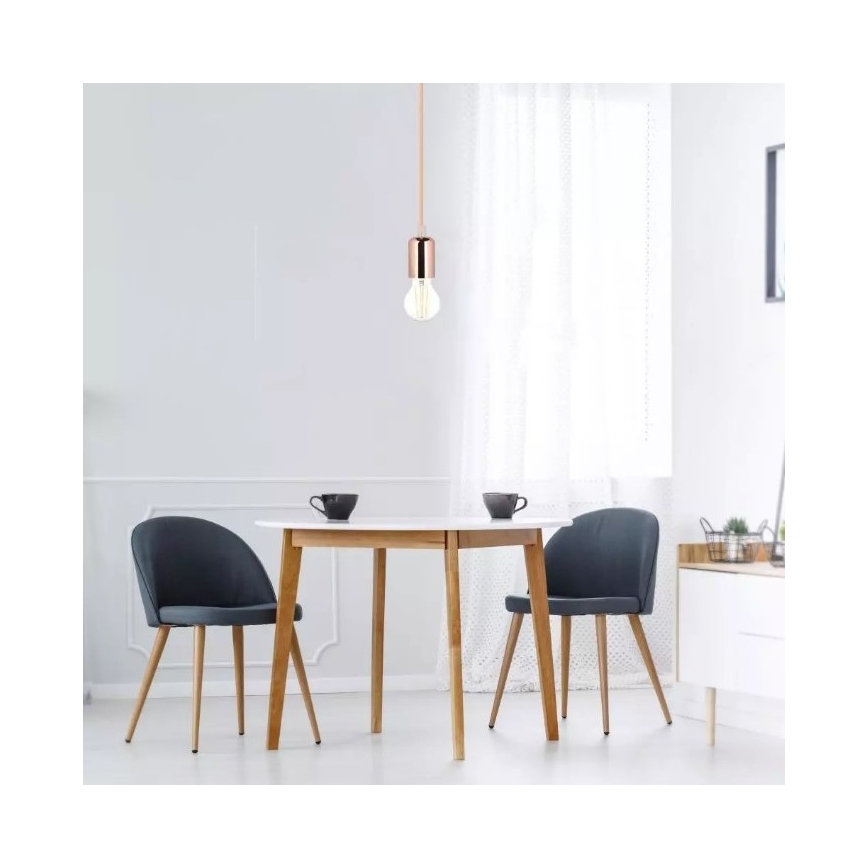 Chandelier on a string 1xE27/60W/230V rosegold