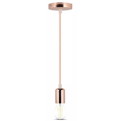 Chandelier on a string 1xE27/60W/230V rosegold