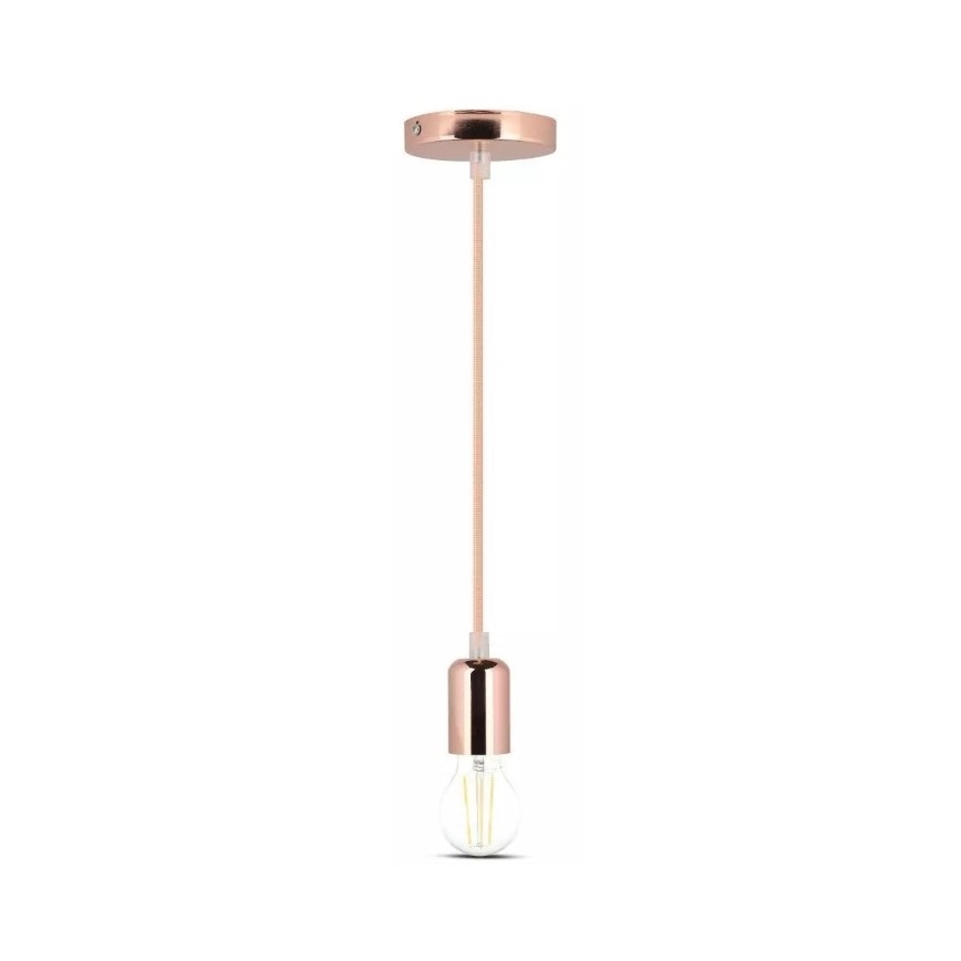 Chandelier on a string 1xE27/60W/230V rosegold